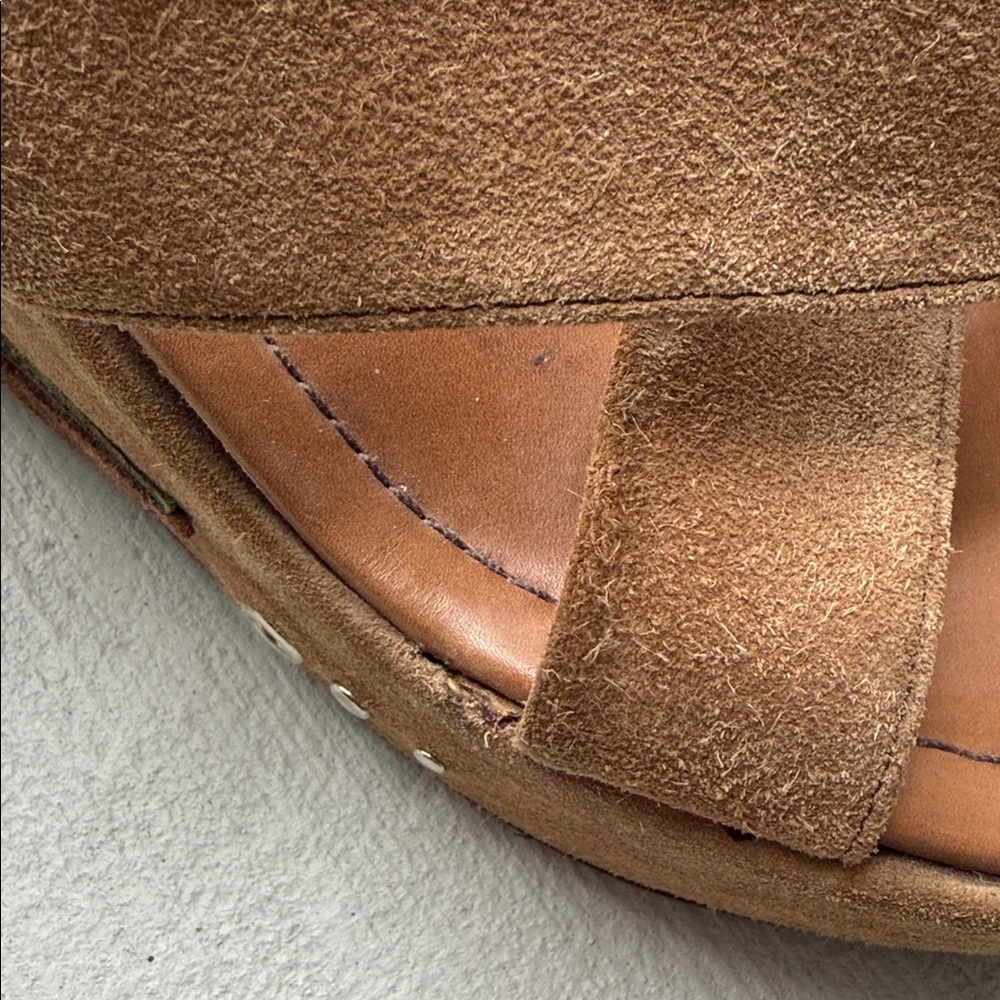 Prada vintage suede brown platform sandals with fish motif 40 - Picture 11 of 12